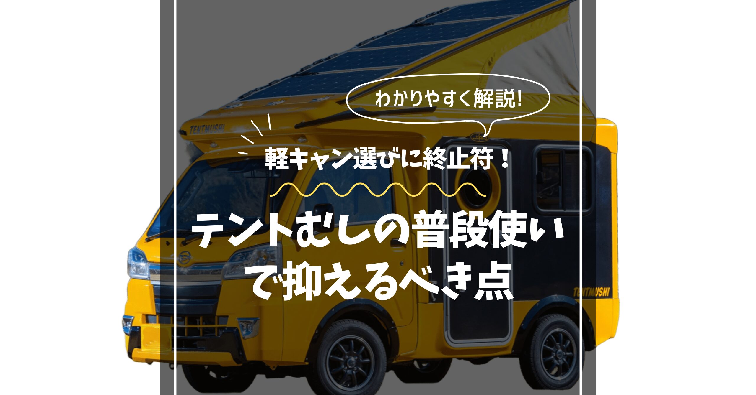 テントむしの普段使いで抑えるべき点